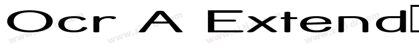 Ocr A Extend字体字体转换